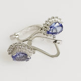 1.37ct Tanzanite and Diamond Earrings