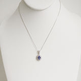 1.38ct Tanzanite and Diamond Necklace with Pendant