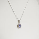 1.38ct Tanzanite and Diamond Necklace with Pendant