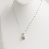 1.38ct Tanzanite and Diamond Necklace with Pendant