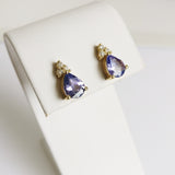 2.16ct Tanzanite and Diamond Earrings