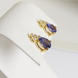 2.16ct Tanzanite and Diamond Earrings