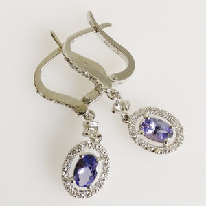 1.19ct Tanzanite and Diamond Earrings