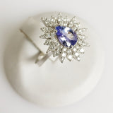 1.61ct Tanzanite and Diamond Ring