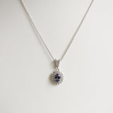 1.53ct Tanzanite and Diamond Necklace with Pendant