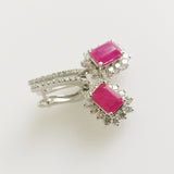 3.84ct Ruby and Diamond Earrings