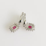 3.84ct Ruby and Diamond Earrings