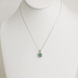 1.24ct Emerald and Diamond Necklace with Pendant