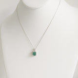 2.04ct Emerald and Diamond Necklace with Pendant