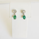 1.97ct Emerald and Diamond Earrings