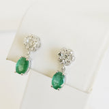 1.97ct Emerald and Diamond Earrings