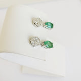 1.97ct Emerald and Diamond Earrings