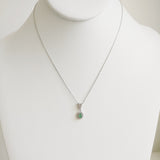 0.47ct Emerald and Diamond Necklace with Pendant