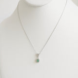 0.47ct Emerald and Diamond Necklace with Pendant