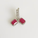 5.53ct Ruby and Diamond Earrings