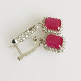 5.53ct Ruby and Diamond Earrings