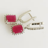 5.53ct Ruby and Diamond Earrings