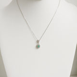 0.63ct Emerald and Diamond Necklace with Pendant