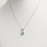 0.63ct Emerald and Diamond Necklace with Pendant