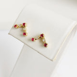 0.36ct Ruby and Diamond Earrings