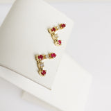 0.36ct Ruby and Diamond Earrings