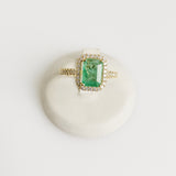 2.56ct Emerald and Diamond Ring