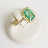 2.56ct Emerald and Diamond Ring