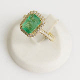 2.56ct Emerald and Diamond Ring