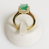 2.56ct Emerald and Diamond Ring