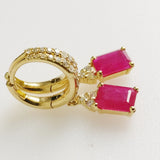 2.90ct Ruby and Diamond Earrings