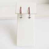 1.06ct Diamond and Ruby Earrings