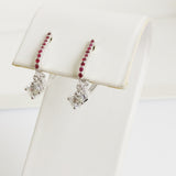 1.06ct Diamond and Ruby Earrings