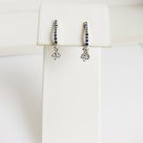 0.50ct Diamond and Sapphire Earrings
