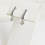 0.50ct Diamond and Sapphire Earrings