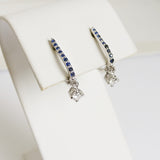 0.50ct Diamond and Sapphire Earrings
