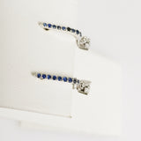 0.50ct Diamond and Sapphire Earrings