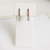 0.77ct Diamond and Ruby Earrings