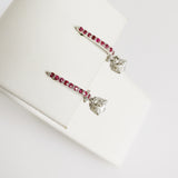 0.77ct Diamond and Ruby Earrings