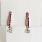 0.90ct Diamond and Ruby Earrings