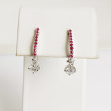 0.90ct Diamond and Ruby Earrings