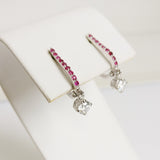 0.90ct Diamond and Ruby Earrings