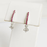 0.90ct Diamond and Ruby Earrings