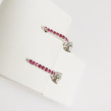 0.90ct Diamond and Ruby Earrings