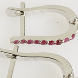 0.90ct Diamond and Ruby Earrings