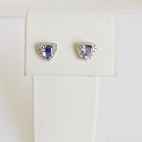 0.81ct Tanzanite and Diamond Earrings