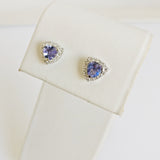 0.81ct Tanzanite and Diamond Earrings