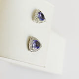 0.81ct Tanzanite and Diamond Earrings