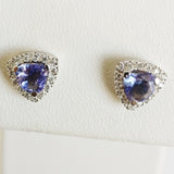 0.81ct Tanzanite and Diamond Earrings