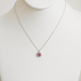 0.53ct Ruby and Diamond Necklace with Pendant