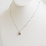 0.53ct Ruby and Diamond Necklace with Pendant